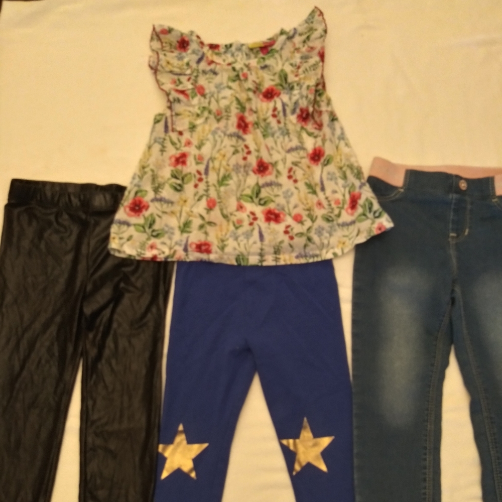 Multiple girls long pants and top